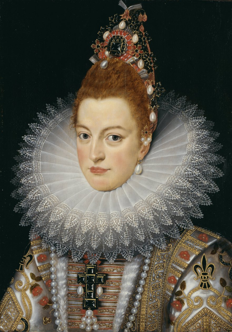 Retrato de Isabella Clara Eugenia de Espanha, arquiduquesa de Áustria de Frans Pourbus the Younger