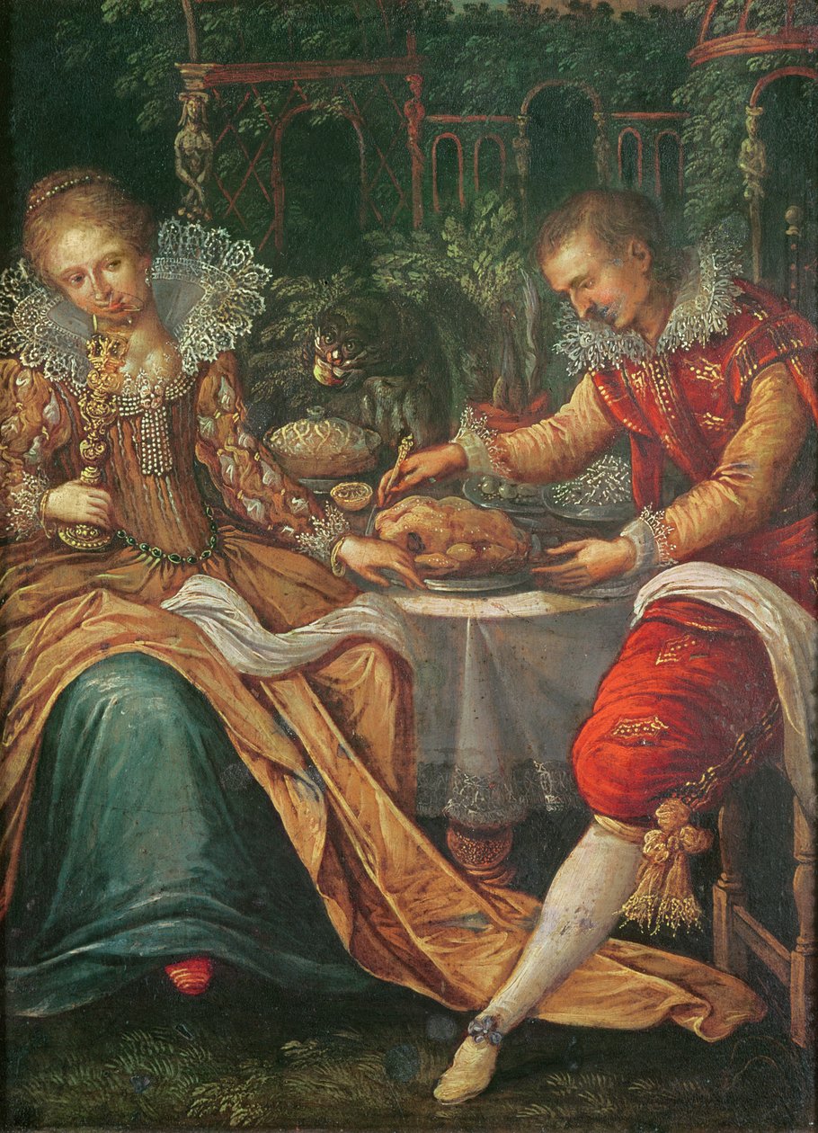 Os cinco sentidos: gosto de Frans Pourbus the Younger