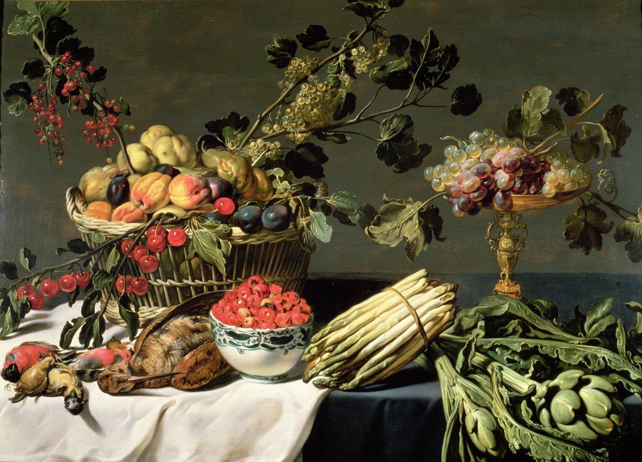 Ainda vida de frutas em uma cesta de vime de Frans Snyders or Snijders