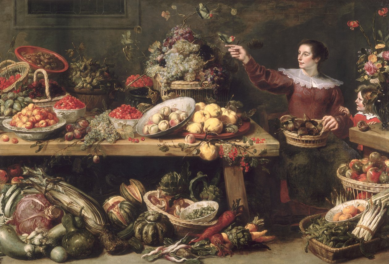 Ainda vida com frutas e legumes de Frans Snyders or Snijders
