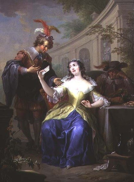 Alegorias de Amor Desigual (um par) de Frans Christoph Janneck
