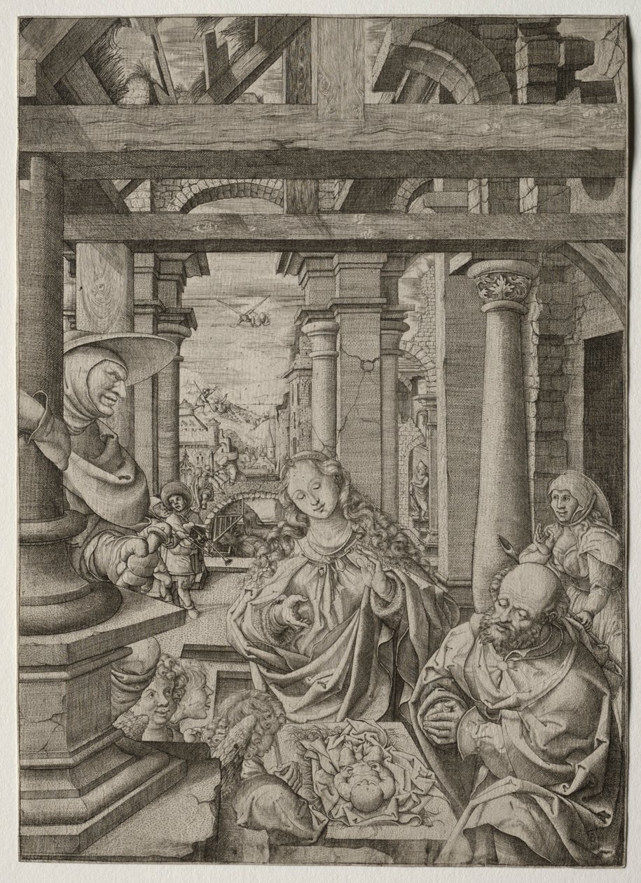 Adoração do Pastor, c. 1522-1525. de Frans Crabbe van Esplegem