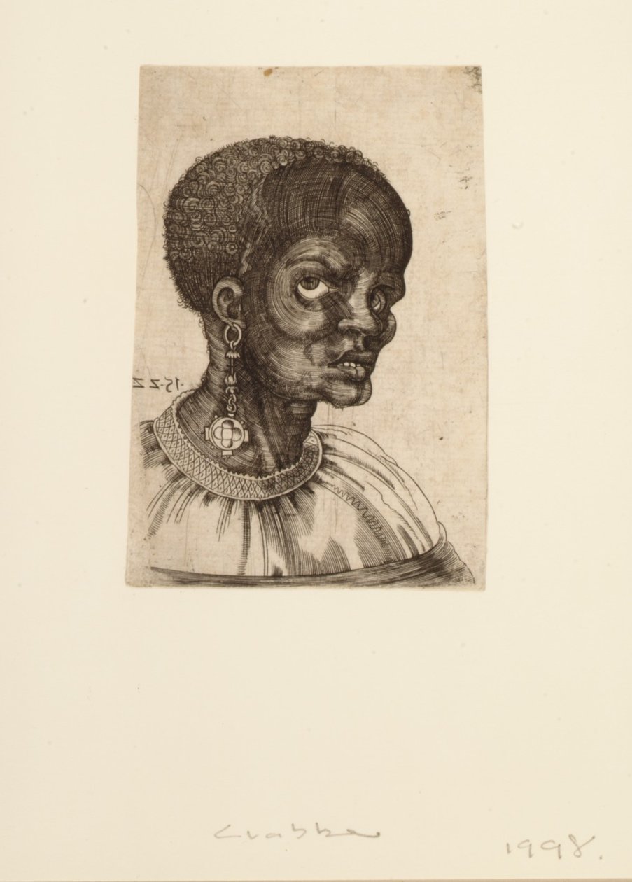 Um homem negro em perfil de três quartos, 1522. de Frans Crabbe van Espleghem