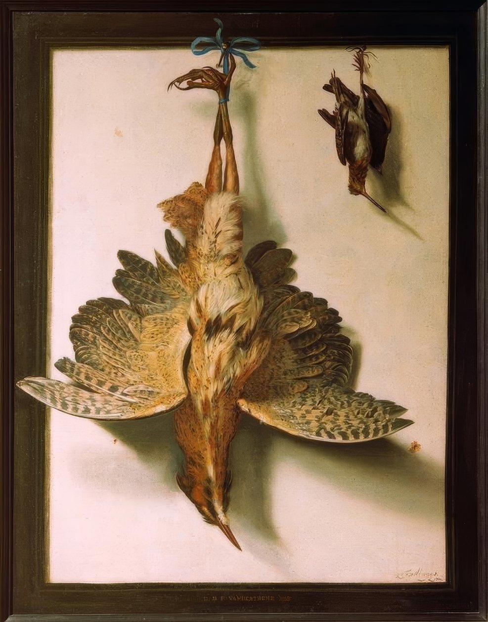 Trompe d&39;oeil com pássaros mortos de Frans Cuyck van Meyerop
