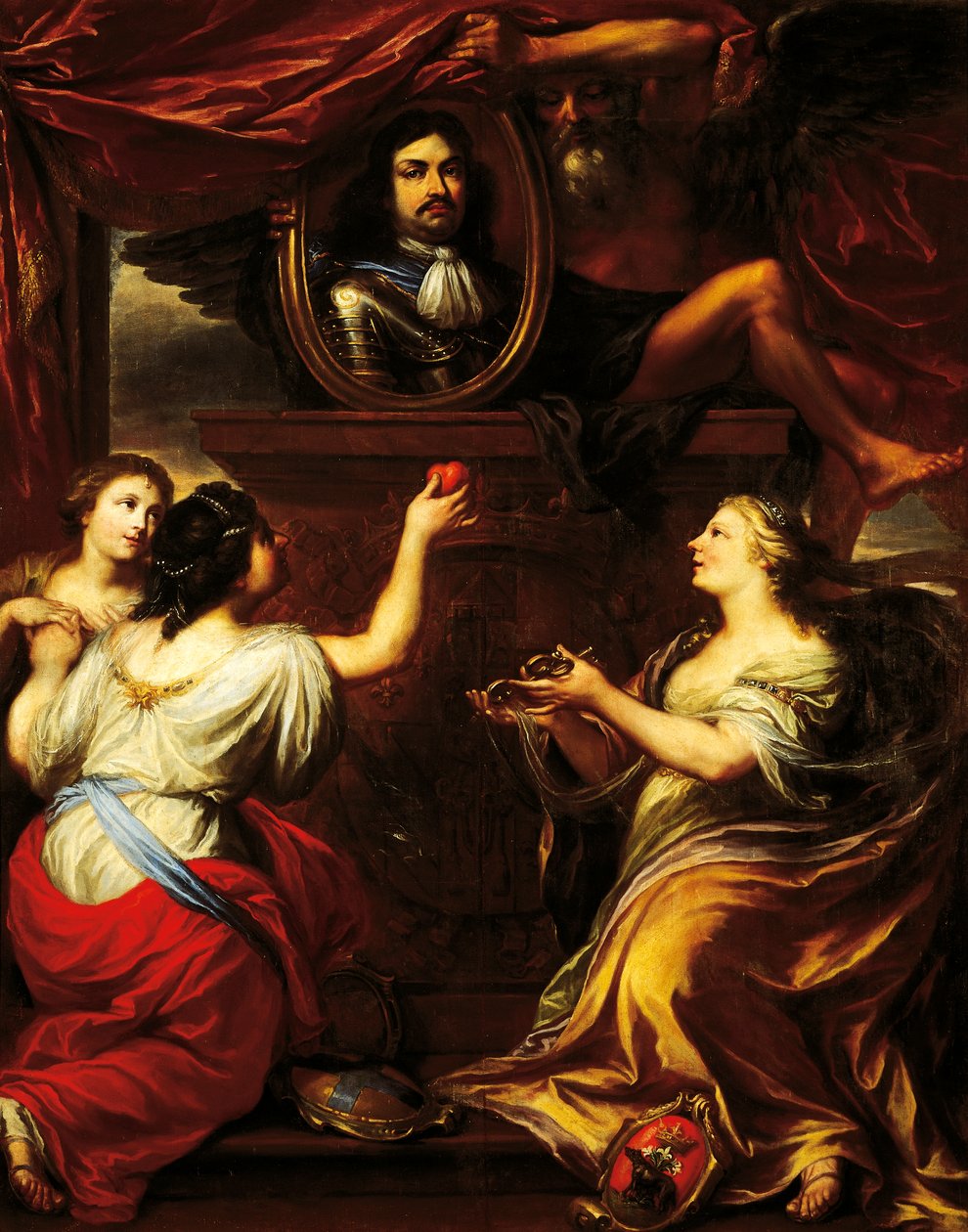 Parma, Piacenza e Castro em frente da efígie de Ranuccio II Farnese, por Frans Denys (ca. 1610-1670). de Frans Denys