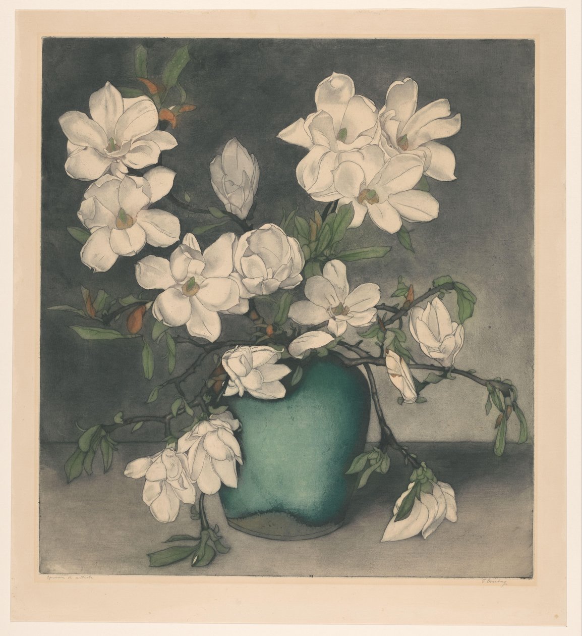 Magnoliatacken de Frans Everbag (signed by artist)