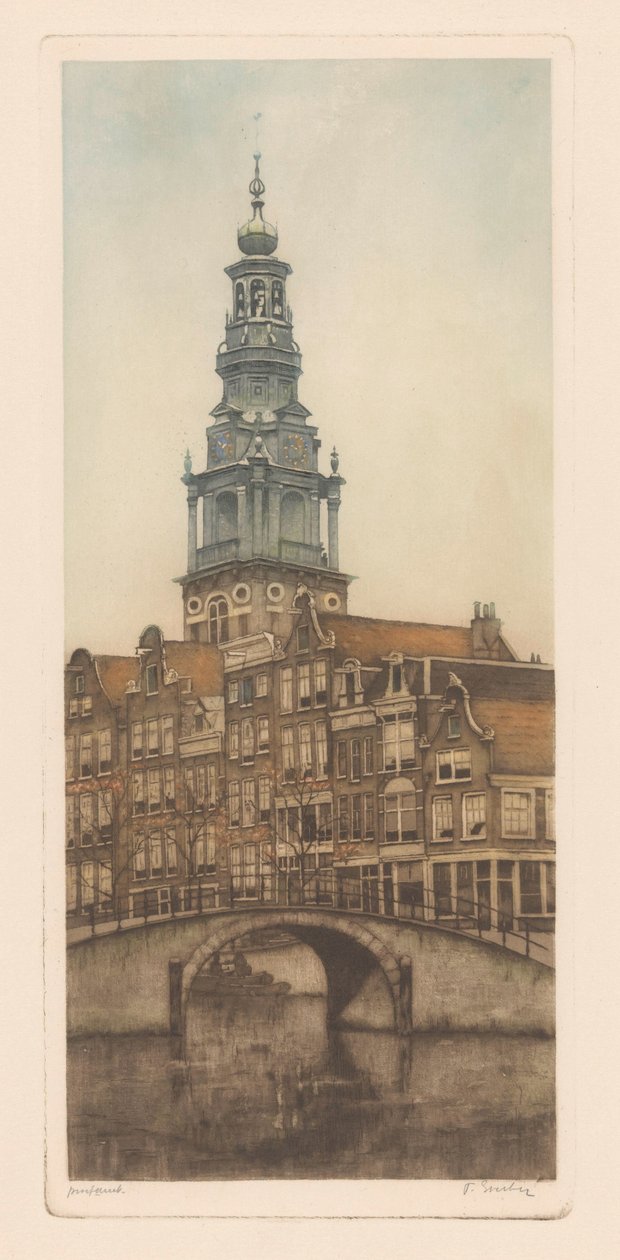 Igreja do Sul em Amsterdã de Frans Everbag (signed by artist)