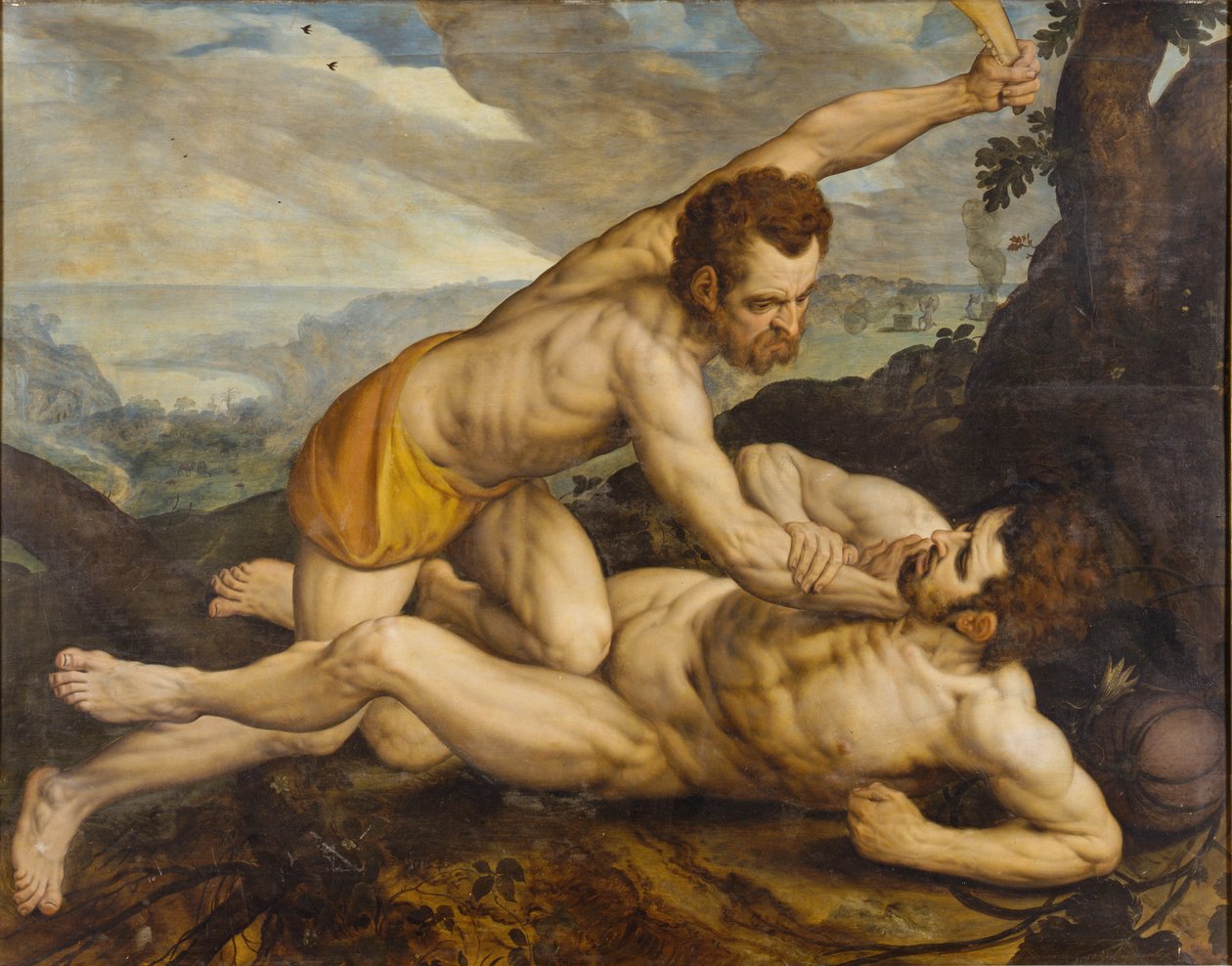 Caim é Abel de Frans Floris