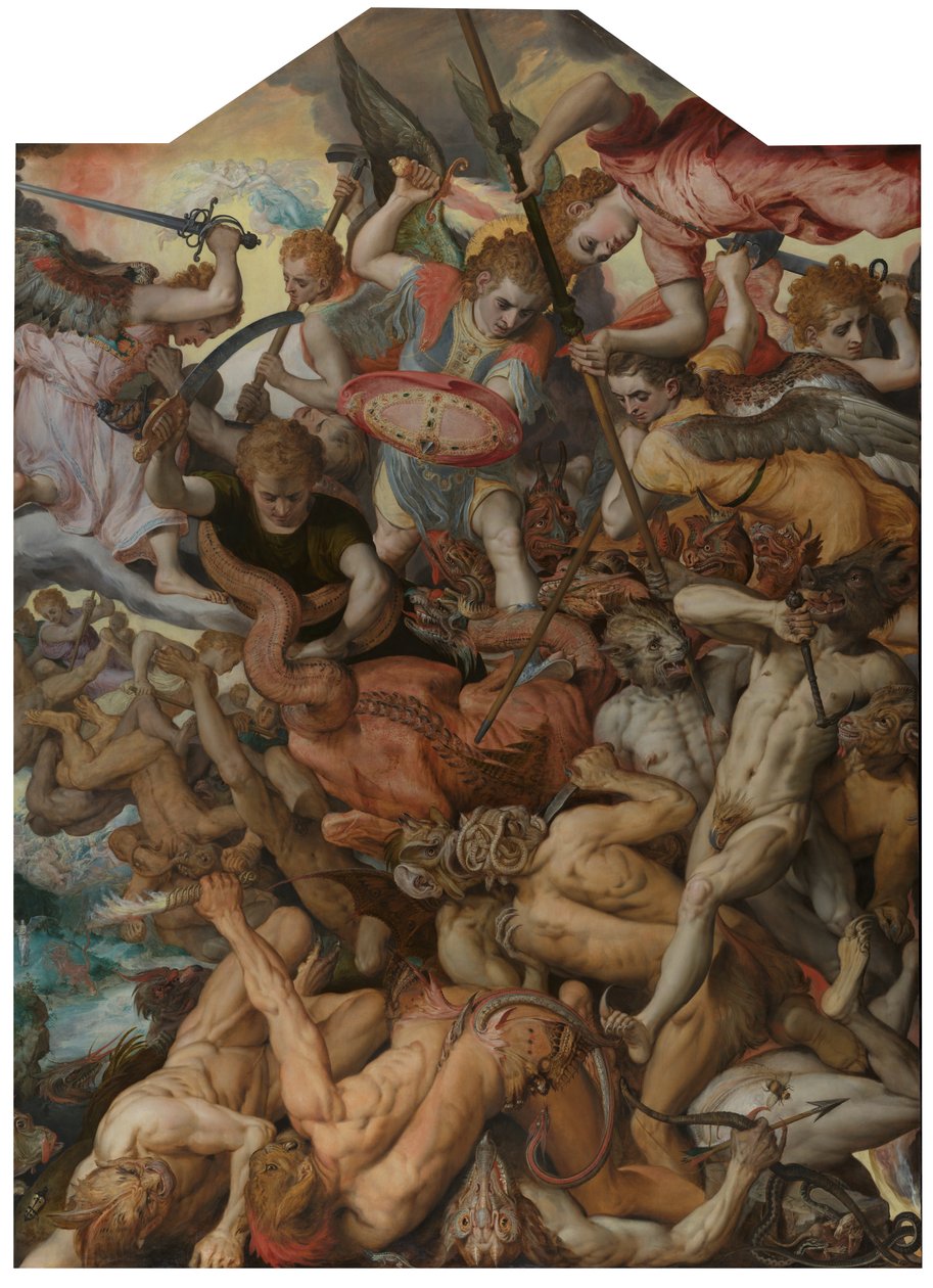 A queda dos Anjos Rebeldes de Frans Floris