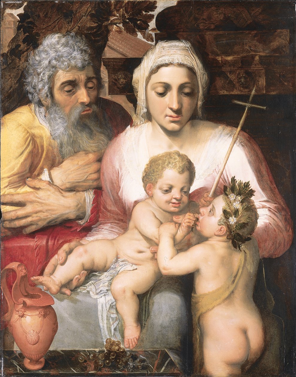 A Sagrada Família com São João Batista, 1546 de Frans Floris