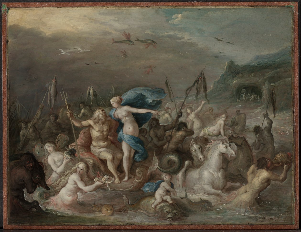 O Triunfo de Netuno e Anfitrito, 1630s. de Frans Francken