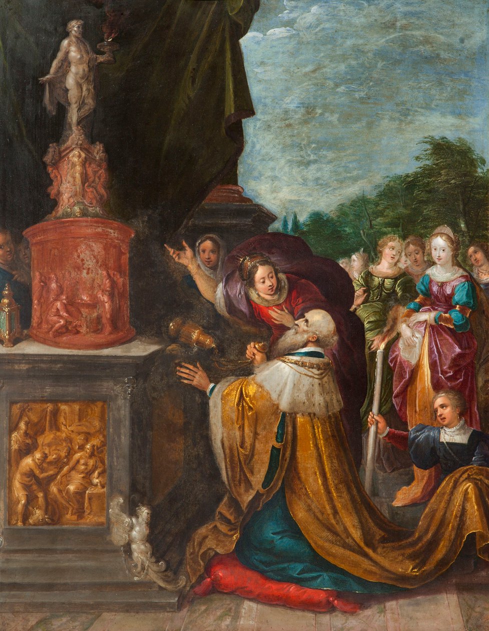 A idolatria do rei Salomão. de Frans Francken the Younger
