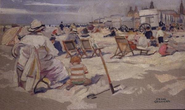 Um dia à beira-mar (óleo sobre tela) de Frans Gaillard