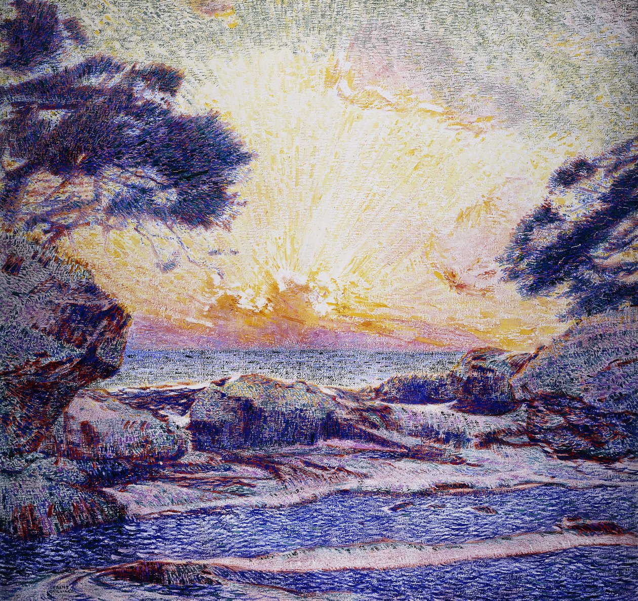 Cote Scene; Pôr do sol; Cena Cote; Pôr-do-sol, de Frans Gaillard