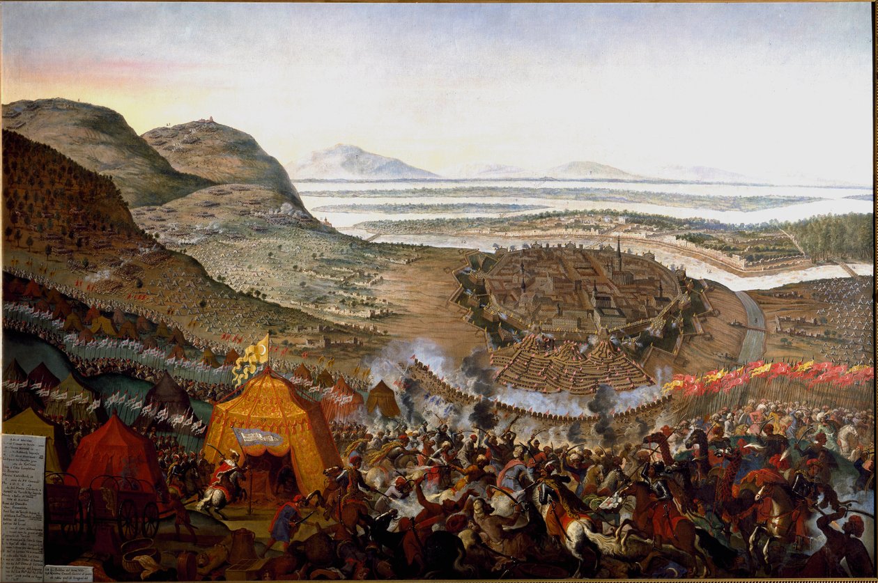 Vista da Batalha de Viena em 12/09/1683 na colina de Kahlenberg de Frans Geffels