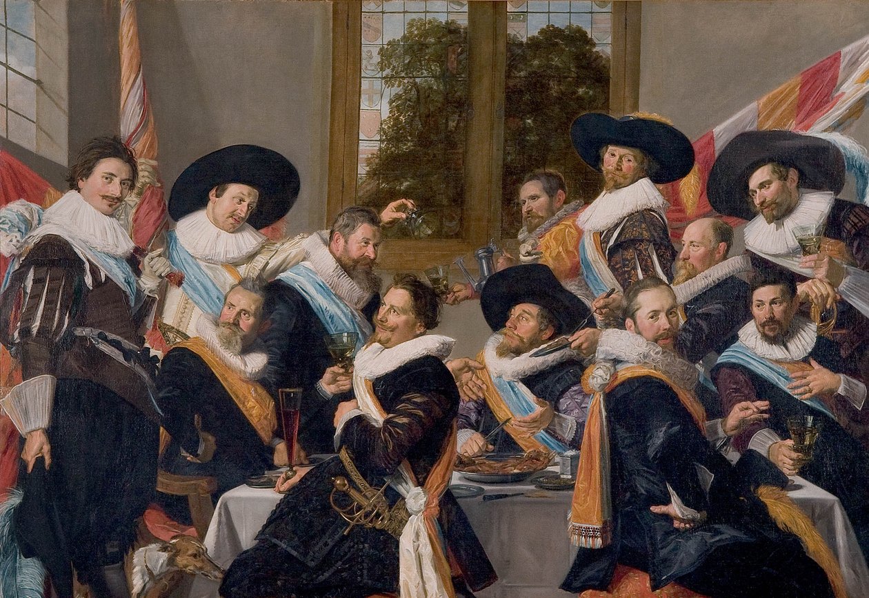 Banquete dos Oficiais da Guarda Cívica de Calivermen de Frans Hals