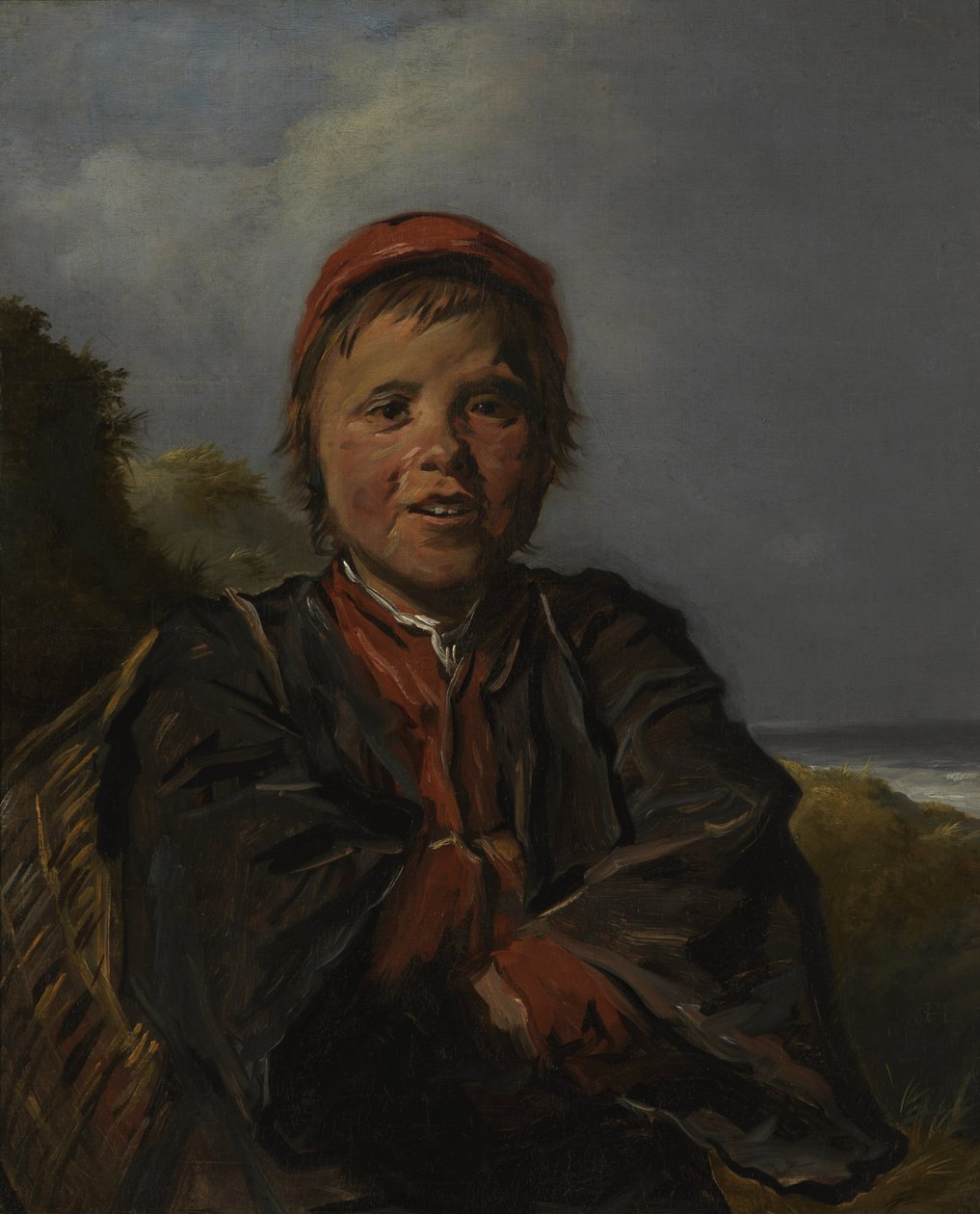 Pescador numa paisagem de Frans Hals