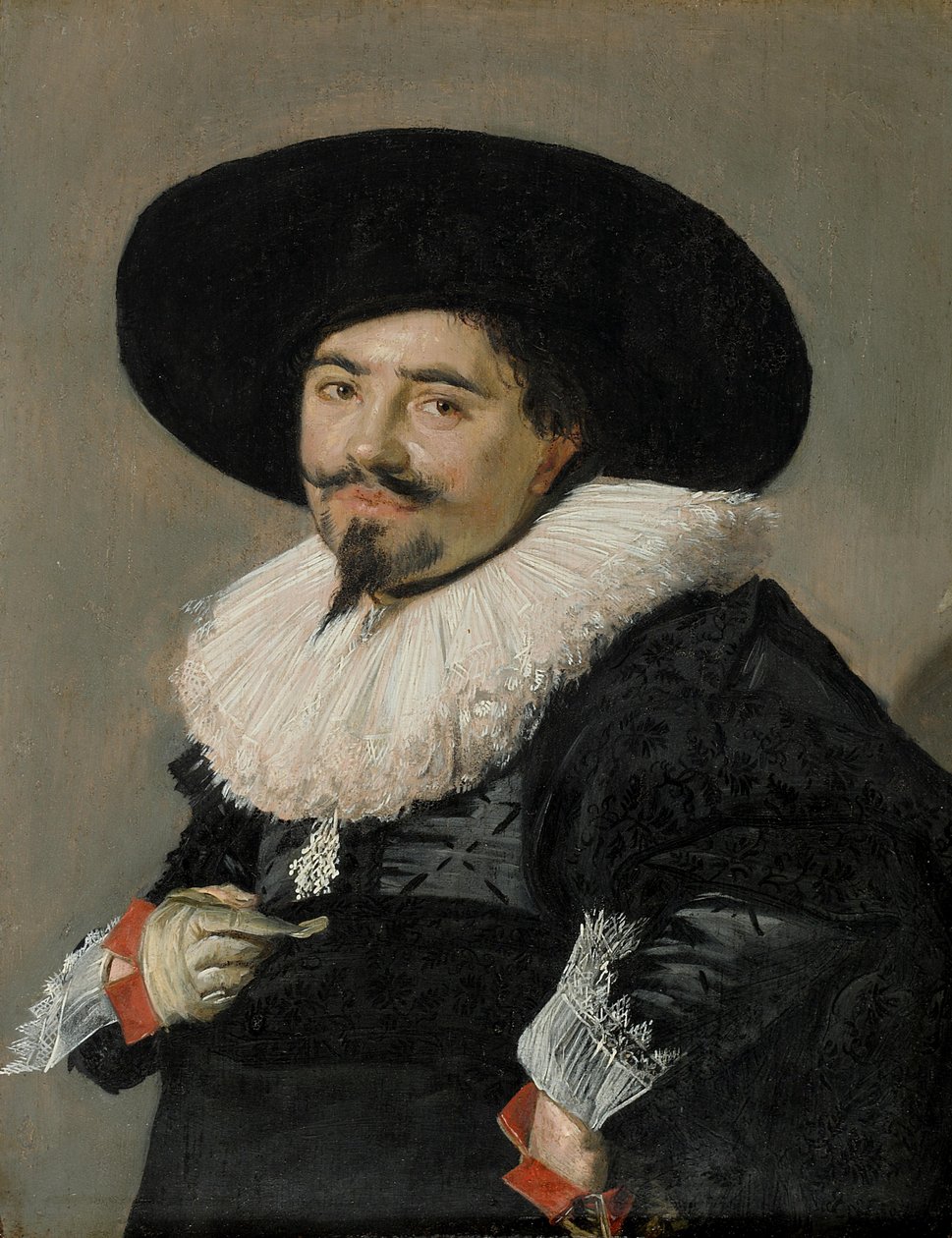 Alemão: Bildnis eines Mannes Retrato de um homem, possivelmente Palamedes de Frans Hals