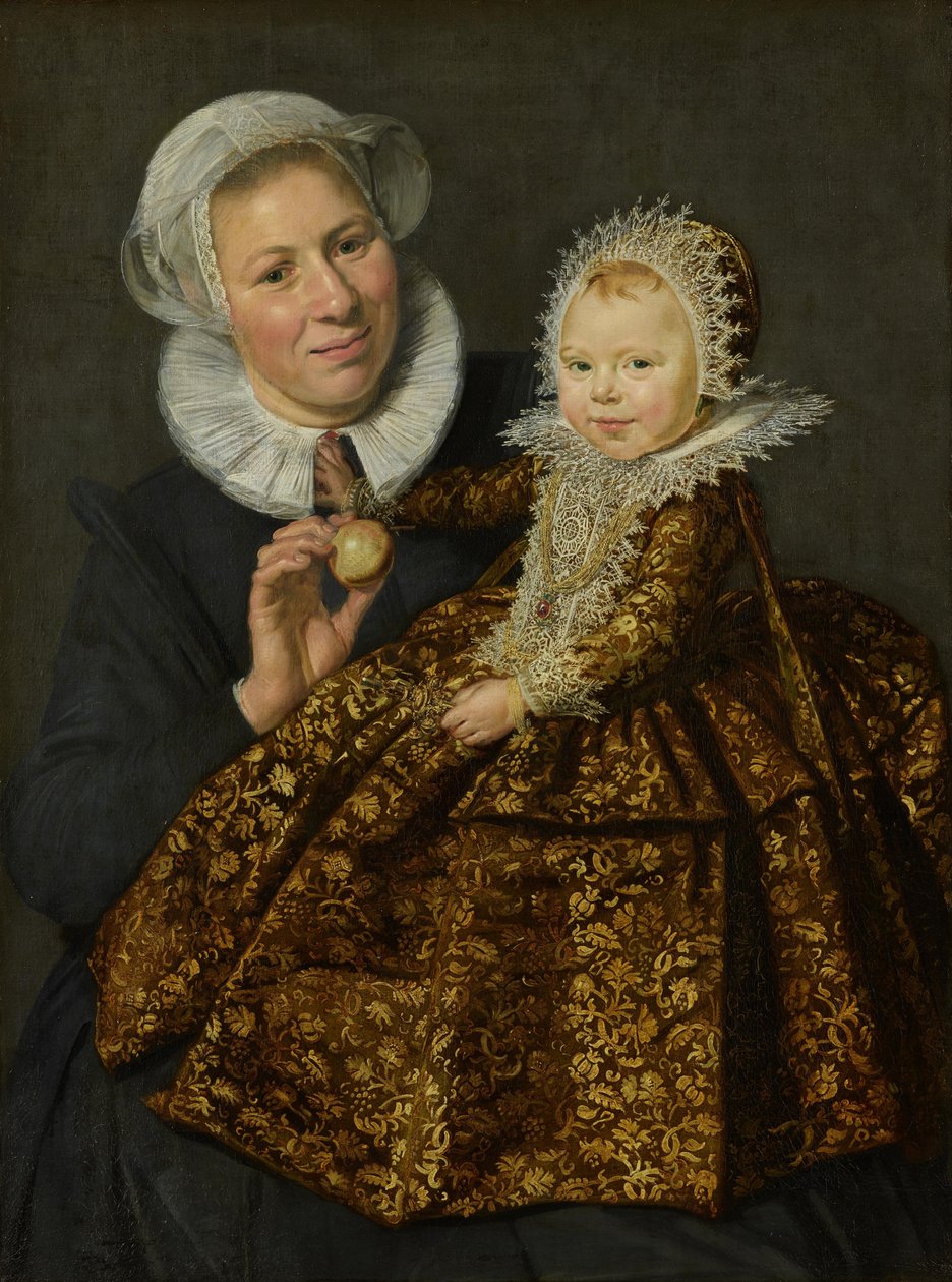 Alemão: Catharina Hooft mit ihrer Amme Catharina Hooft with her Nurse de Frans Hals