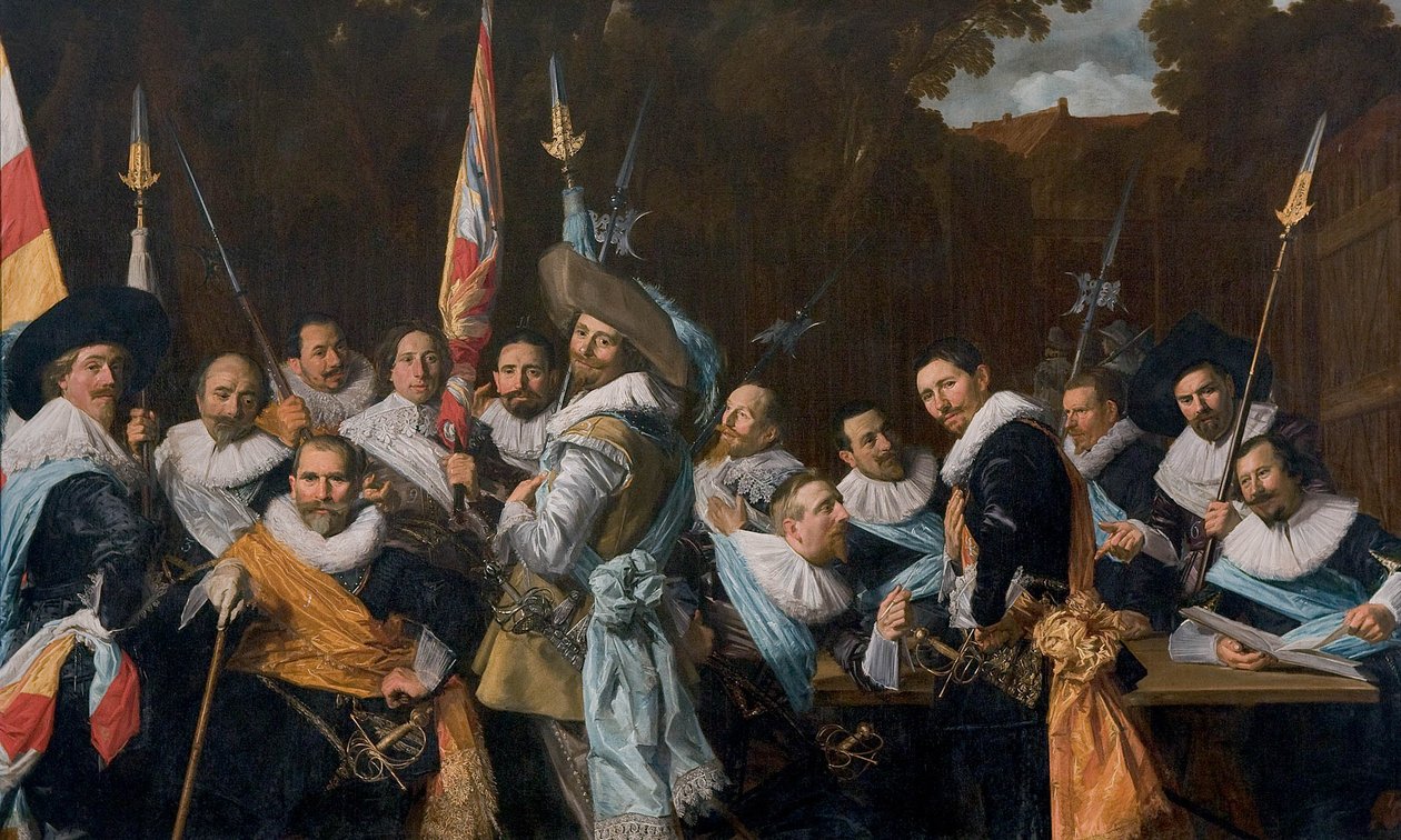 Reunião dos Oficiais e Sargentos da Guarda Cívica de Calivermen de Frans Hals