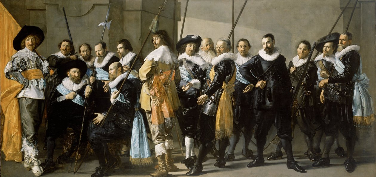 Companhia de milícia do distrito XI sob o comando do capitão Reynier Reael, conhecida como &39;The Meager Company&39;, 1637 de Frans Hals