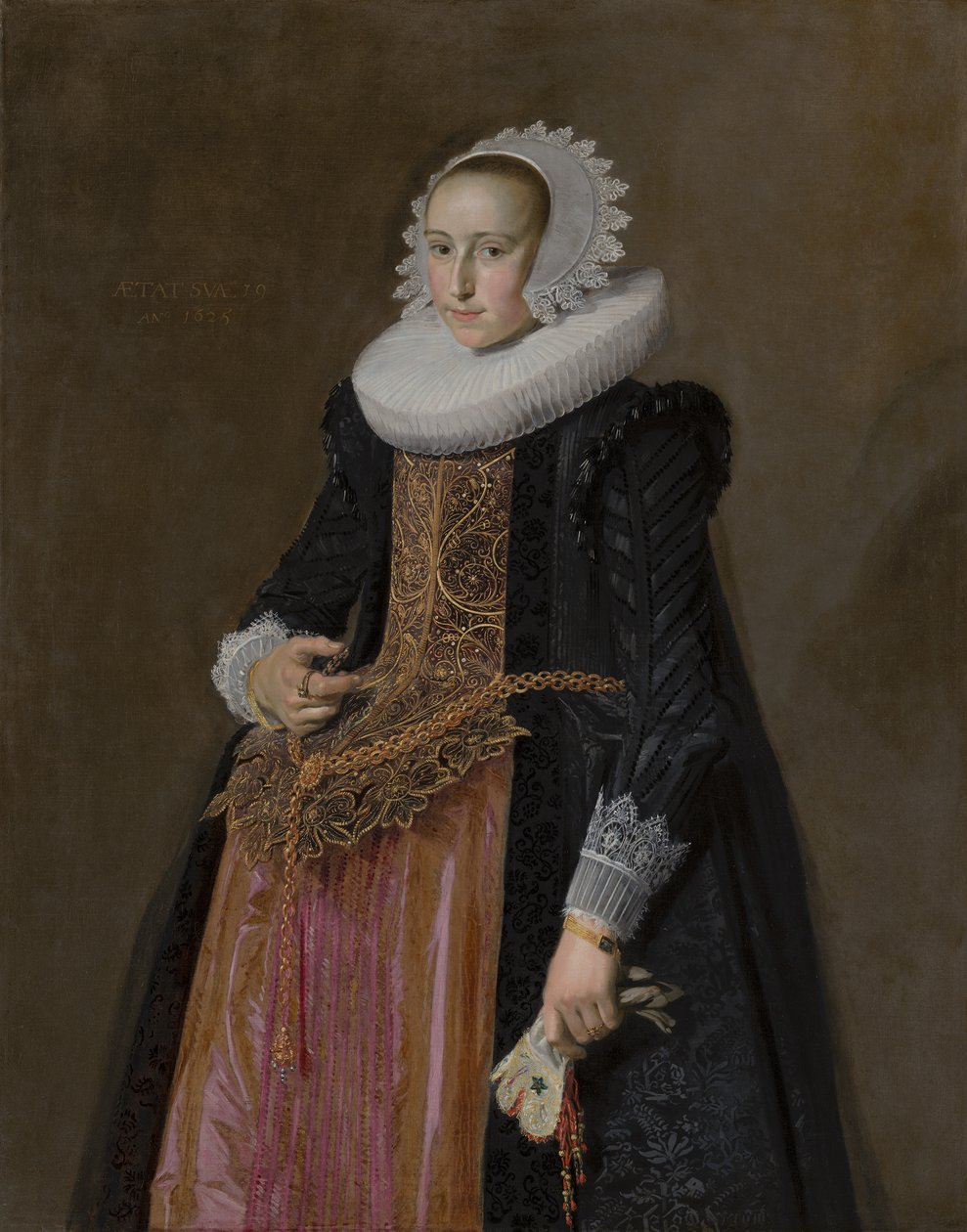 Retrato de Aletta Hanemans, 1625 de Frans Hals