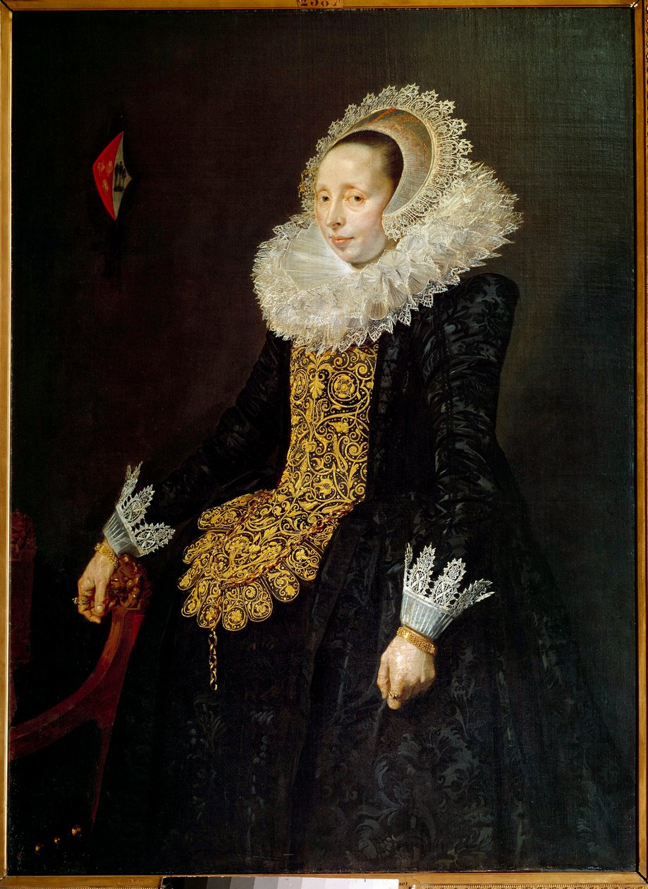 Retrato de Catherine Both van der Een, terceira esposa de Paulus van Beresteyn Pintura de Frans Hals l