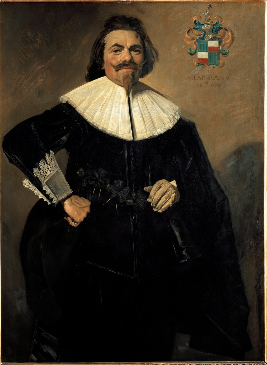 Retrato de Tieleman Roosterman, comerciante holandês (Pintura de Frans Hals