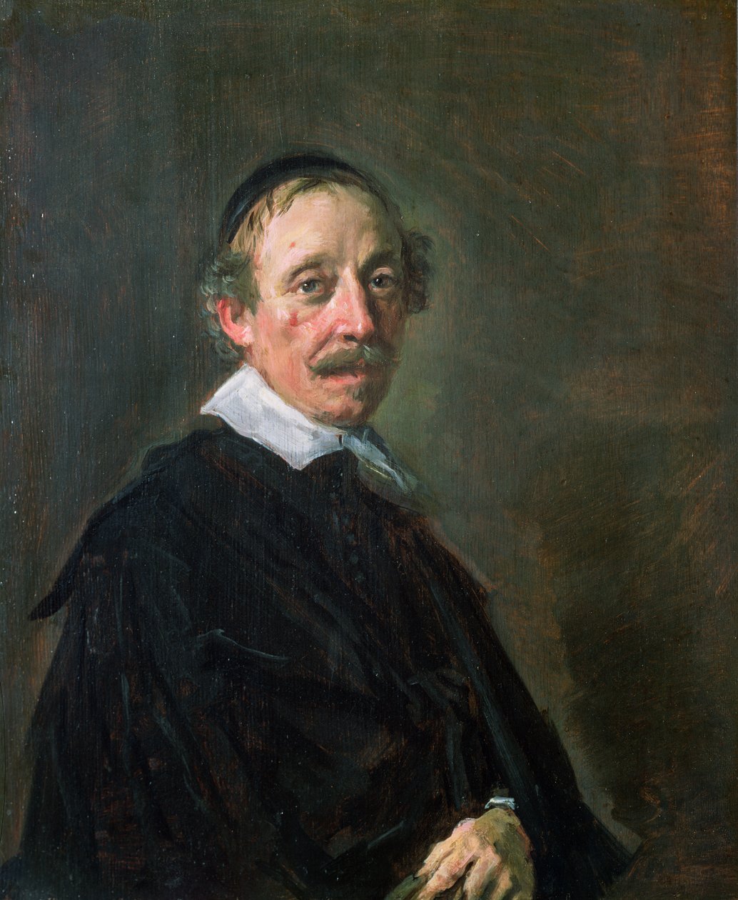 Retrato de um pregador, c.1658-60 (painel) de Frans Hals