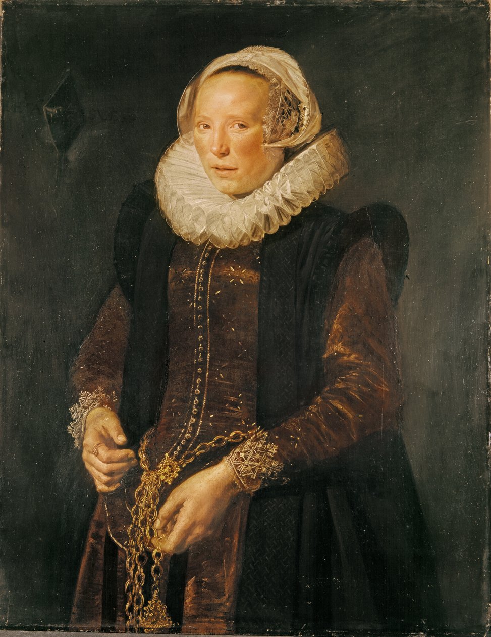 Retrato de uma mulher, c.1611 (óleo sobre tela) de Frans Hals