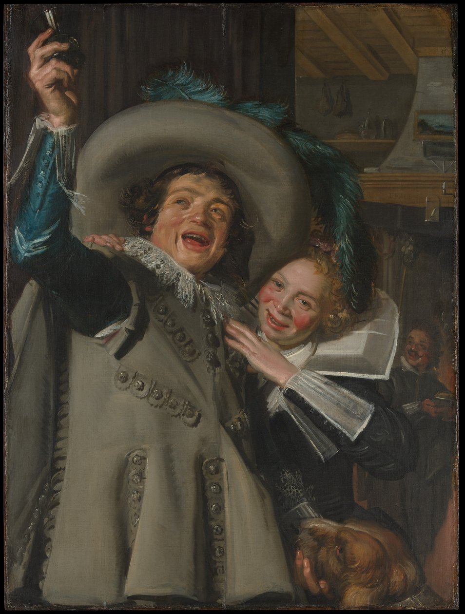 Jovem e mulher numa estalagem de Frans Hals