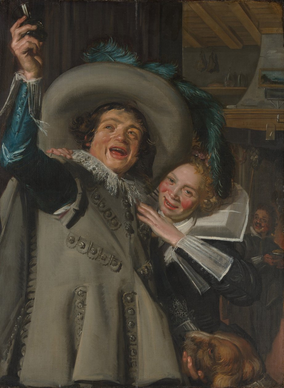 Jovem e mulher em uma pousada de Frans Hals