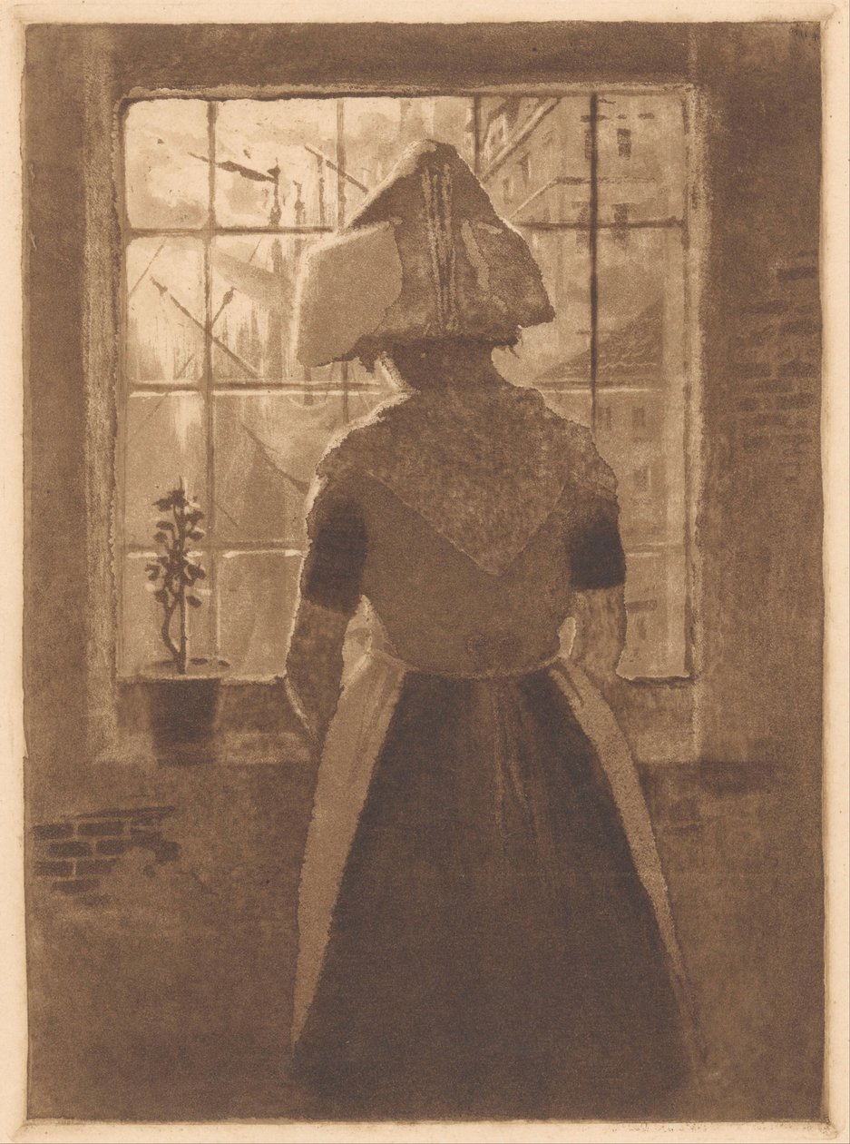 Garota da Zelândia na frente da janela de Frans Hermesdorf
