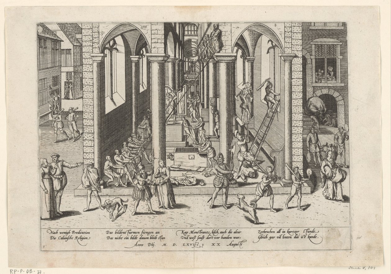 Iconoclasmo, 1566
Série 5: Eventos holandeses, 1566-1570 (título da série) de Frans Hogenberg