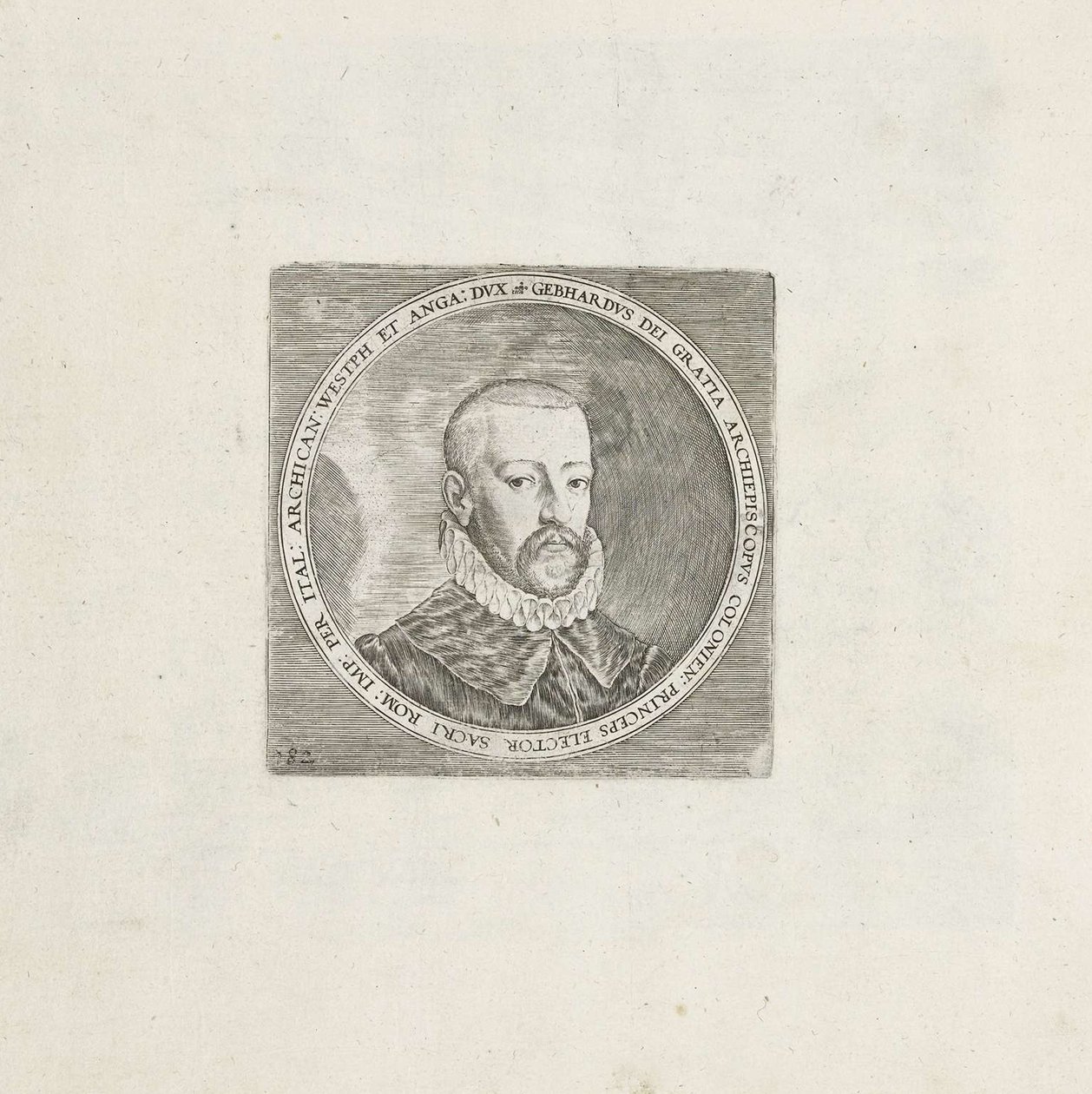 Retrato de Gebhard Truchsess de Waldburg 1547-1601, ca 1580-1585 de Frans Hogenberg