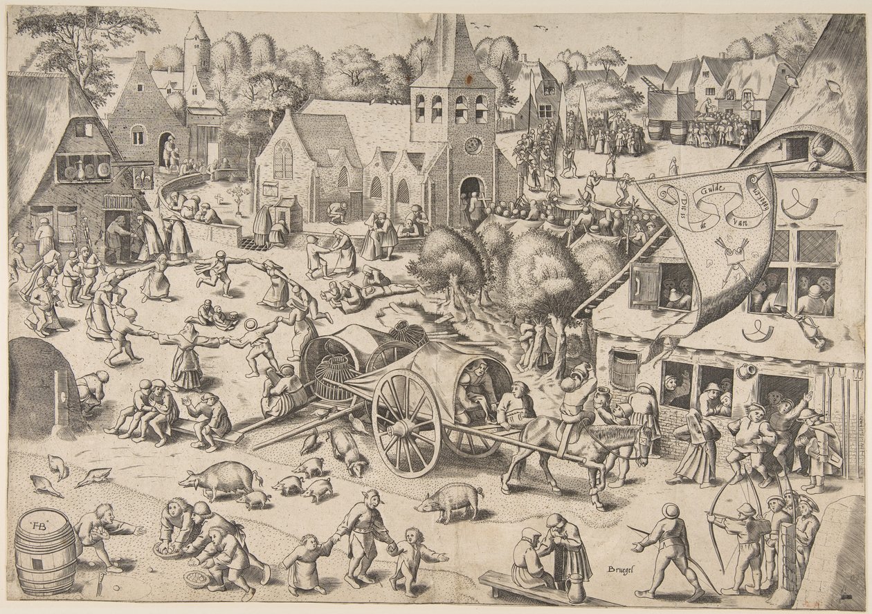 A feira em Hoboken, C. 1559. de Frans Hogenberg