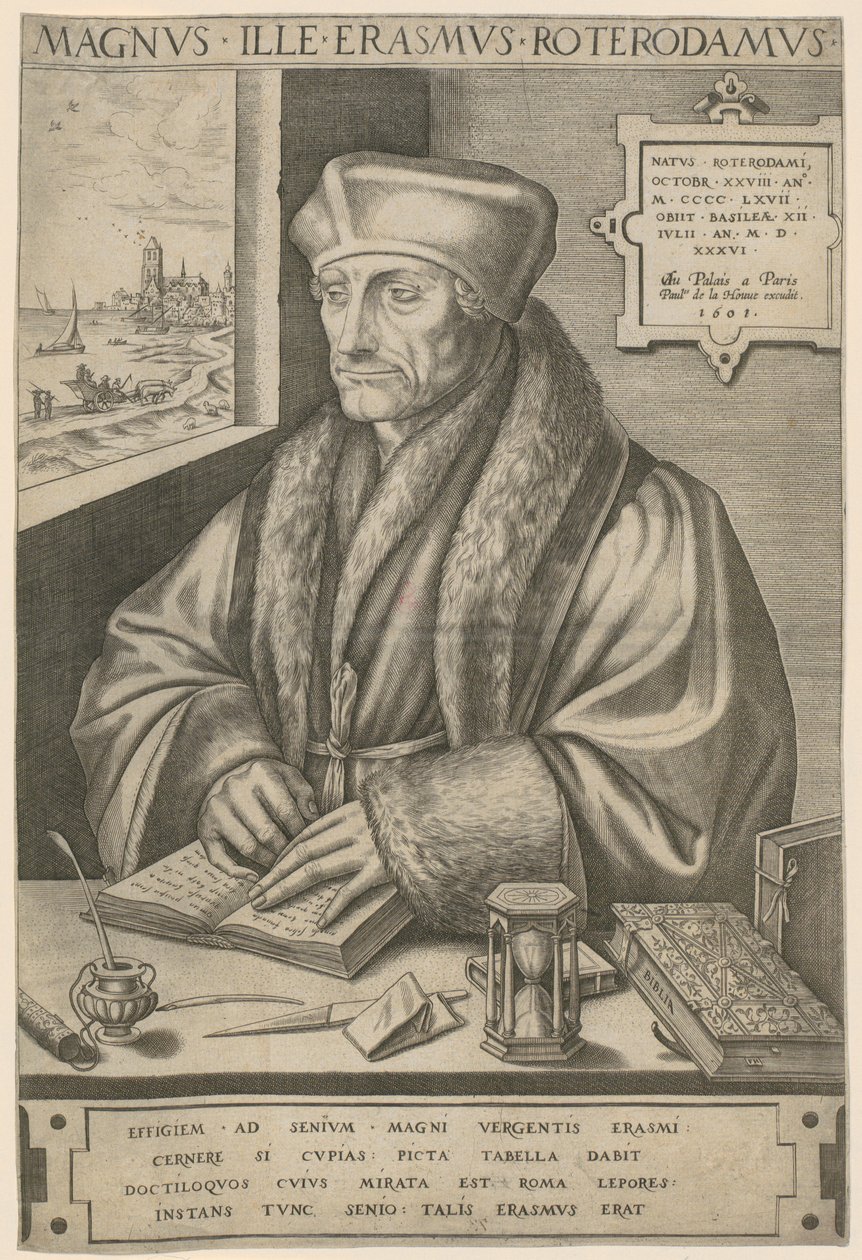 Retrato de Erasmo de Roterdão de Frans Huys