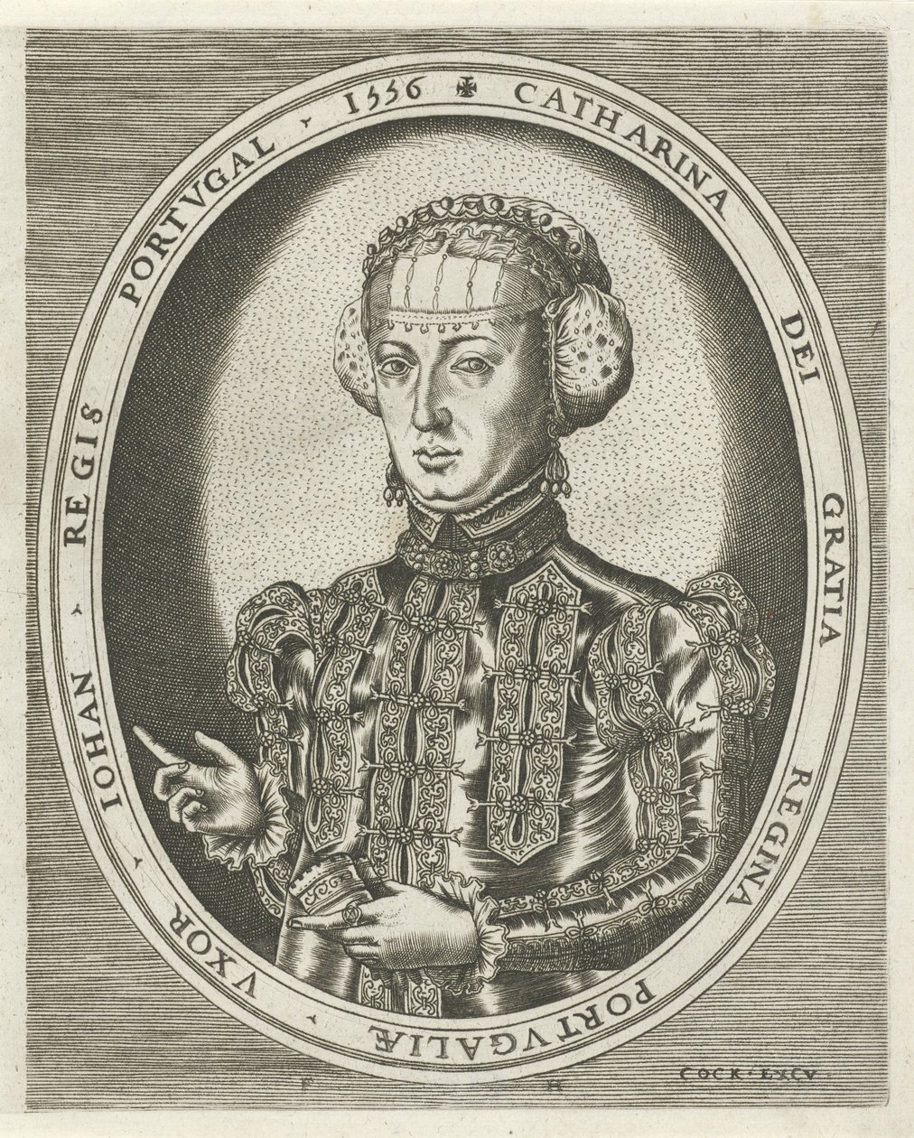 Retrato de Catarina de Habsburgo
Retratos de reis, rainhas, príncipes e princesas (título da série) de Frans Huys