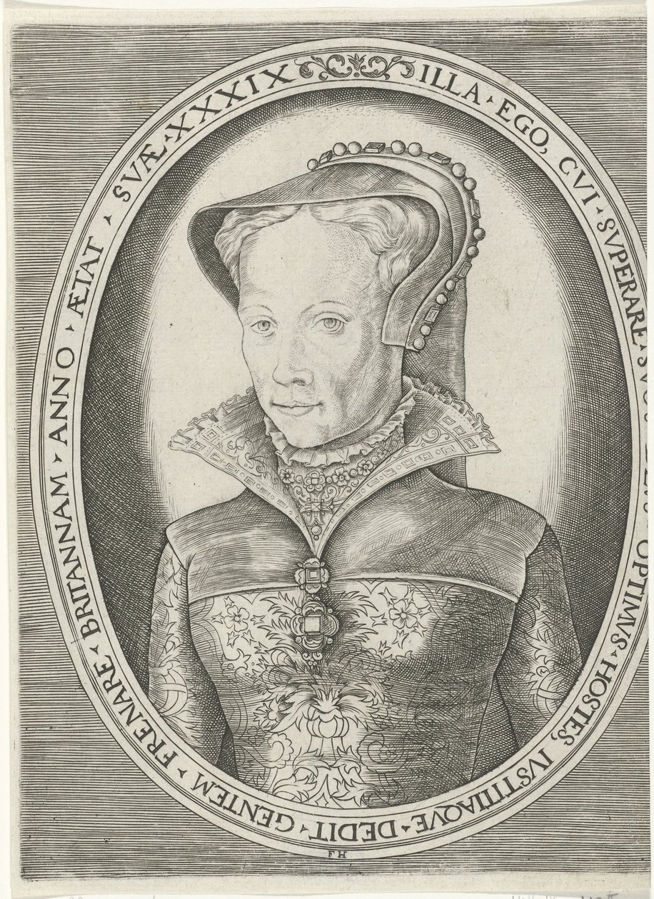 Retrato de Maria I
Retratos de reis, rainhas, príncipes e princesas (título da série) de Frans Huys