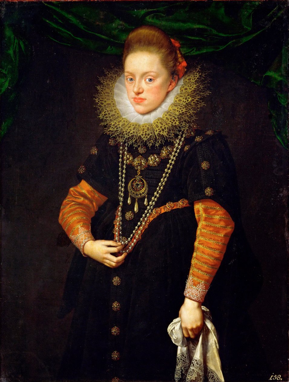 "Retrato de Constança da Áustria (1588-1631), rainha da Polónia" Pintura de Frans Pourbus o Jovem (1569-1622), ca 1603 - Óleo sobre tela Dim 114x87 cm Castelo de Ambras, Innsbruck de Frans II Pourbus