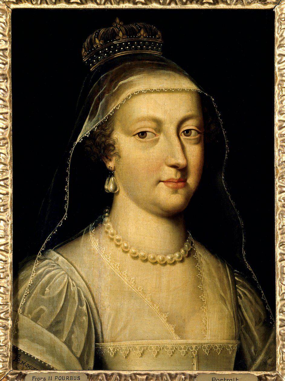 Retrato de Ana da Áustria (1601-1666), rainha da França. Pintura de Frans Pourbus Le Jeune (François (Franz) Porbus de Frans II Pourbus