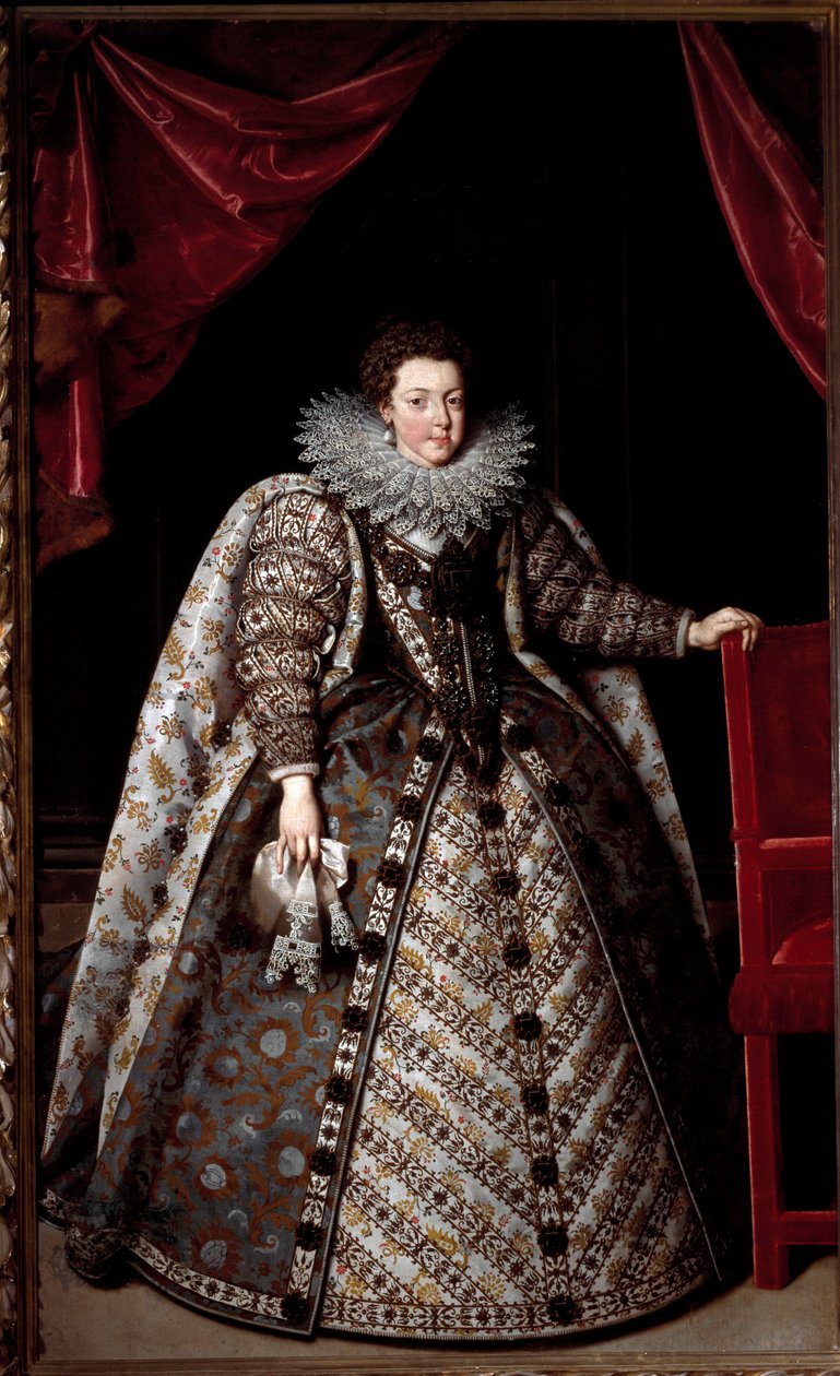 Retrato de Elisabeth de France (Elisabeth de Bourbon) de Frans II Pourbus