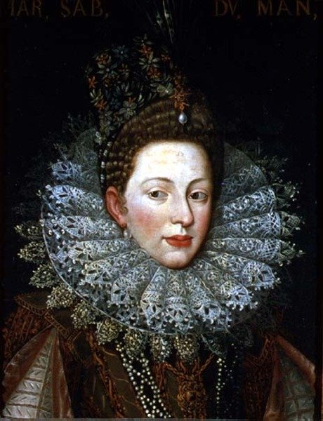 Retrato de Margaret Gonzaga, Duquesa de Sabóia de Frans II Pourbus