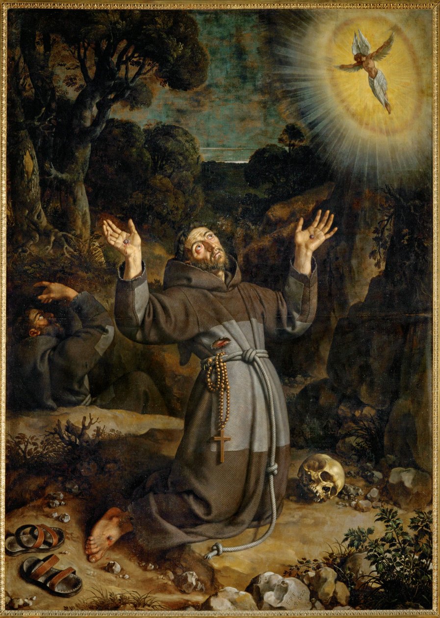 São Francisco de Assis recebendo os estigmas ... de Frans II Pourbus