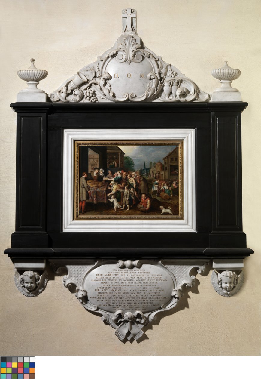 As Sete Obras de Misericórdia (óleo sobre painel) de Frans II the Younger Francken