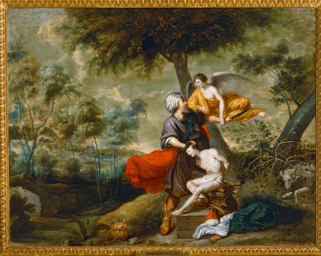 O sacrifício de Isaac ... de Frans II the Younger Francken