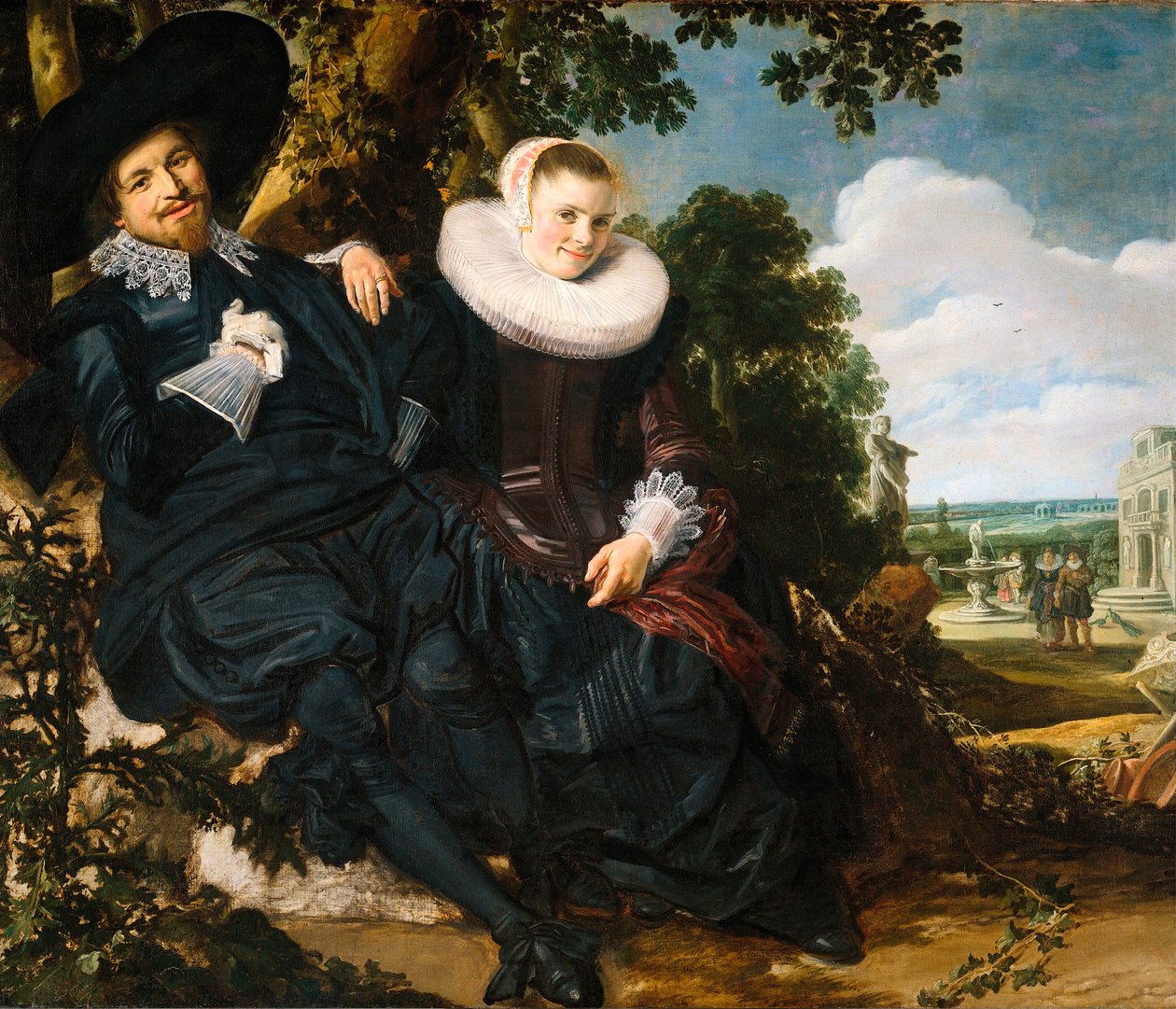 Retrato de casamento de Isaac Abrahamsz Massa e Beatrix van der Laen