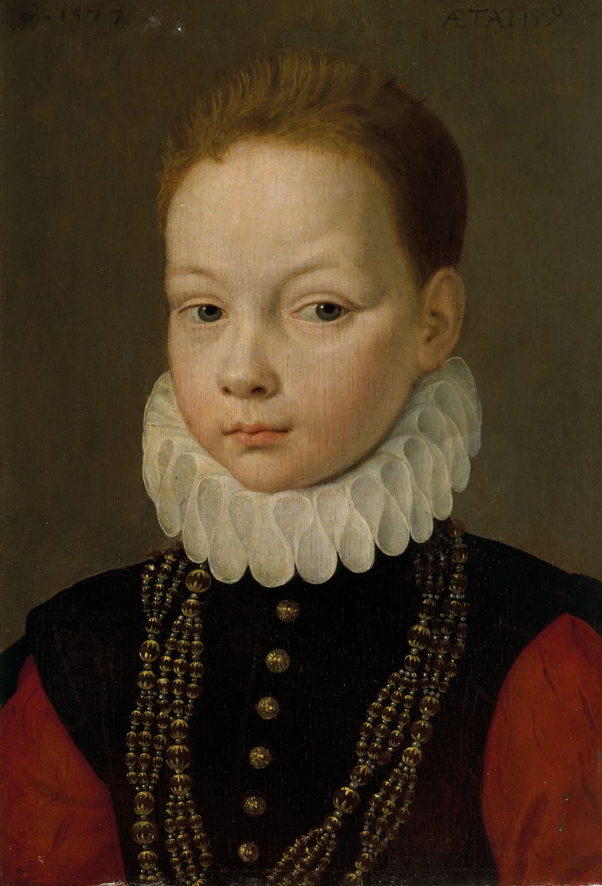 Retrato de um rapaz de nove anos de Frans I Pourbus