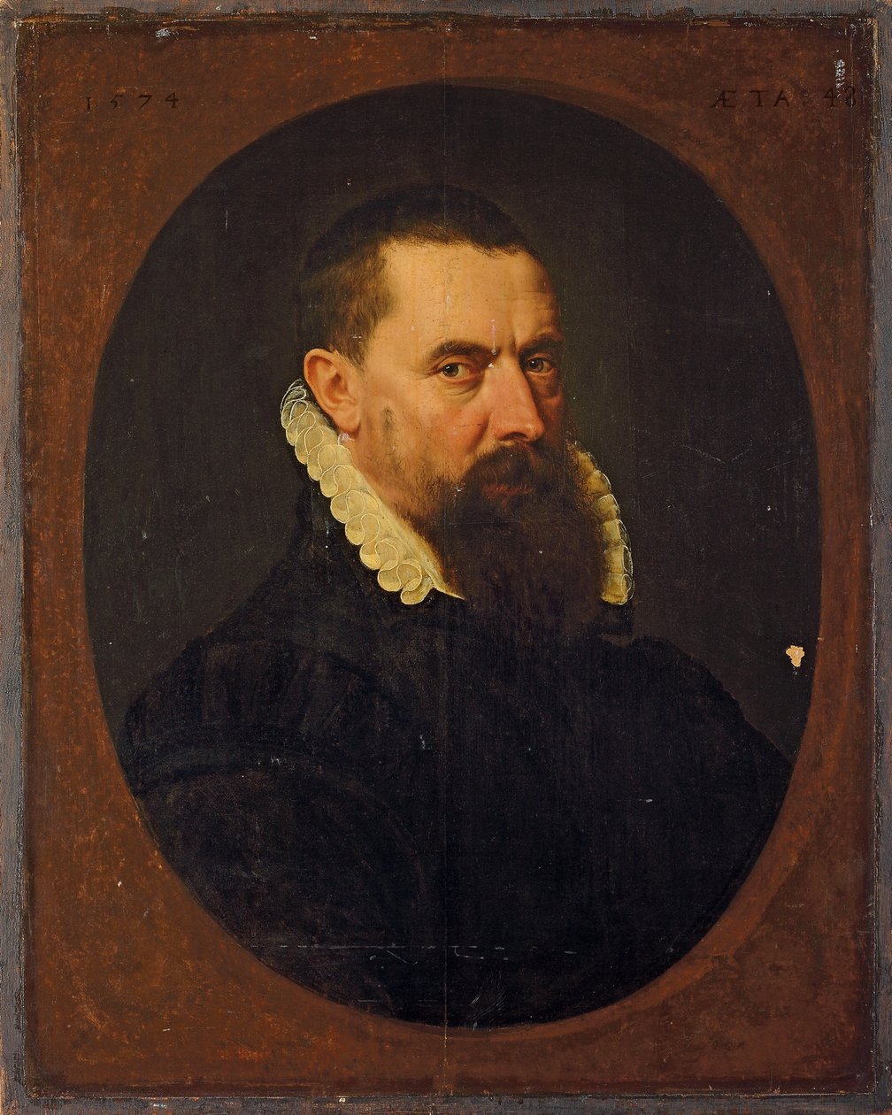 Retrato de um cavalheiro barbudo, 1574 de Frans I Pourbus