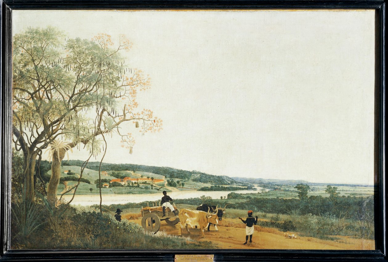 O carro de boi, paisagem brasileira ... de Frans Jansz Post